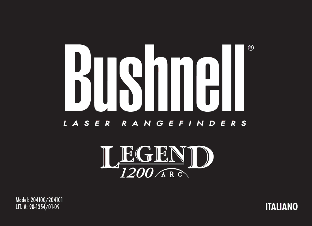 Bushnell 204101, 1200, 204100 manual Italiano 