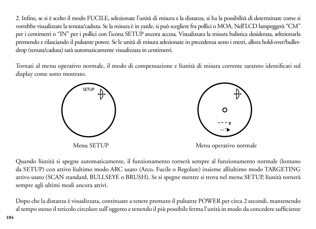 Bushnell 204100/204101 manual Menu operativo normale 