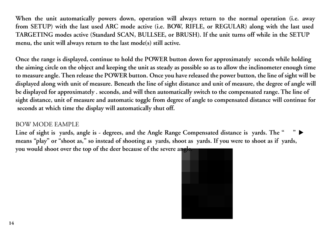 Bushnell 204100/204101 manual BOW Mode Example 