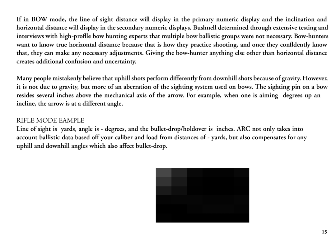 Bushnell 204100/204101 manual Rifle Mode Example 