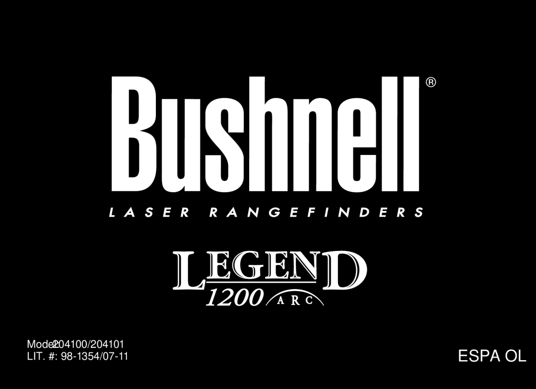 Bushnell 204100/204101 manual Español 