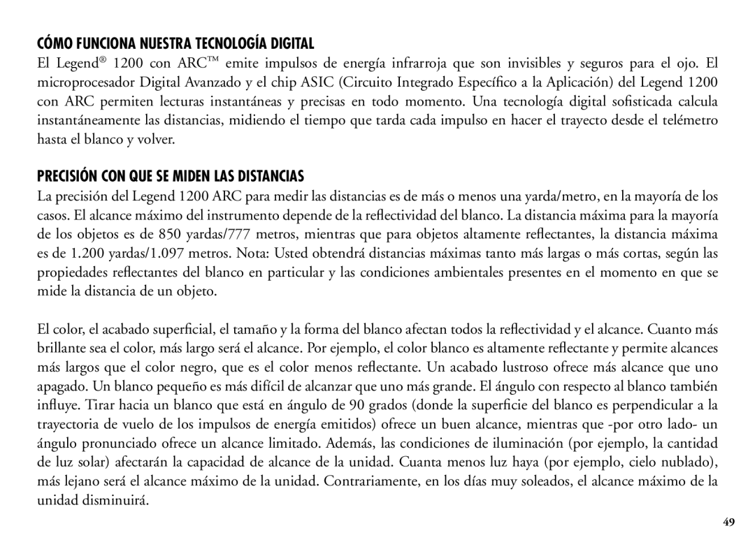 Bushnell 204100/204101 manual Cómo Funciona Nuestra Tecnología Digital, Precisión CON QUE SE Miden LAS Distancias 