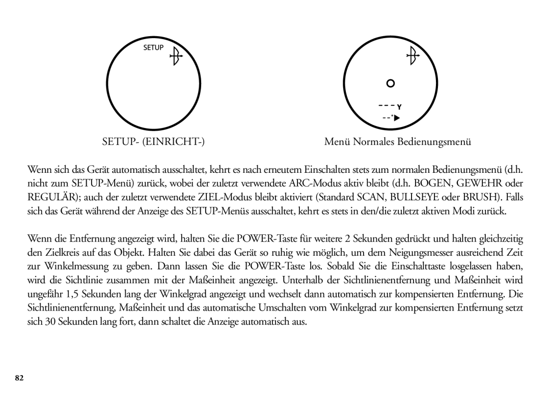 Bushnell 204100/204101 manual SETUP- Einricht 