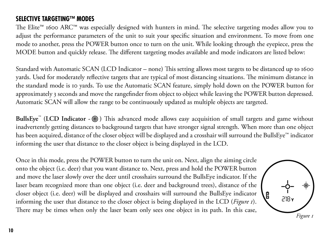 Bushnell 205110 manual Selective Targeting Modes 