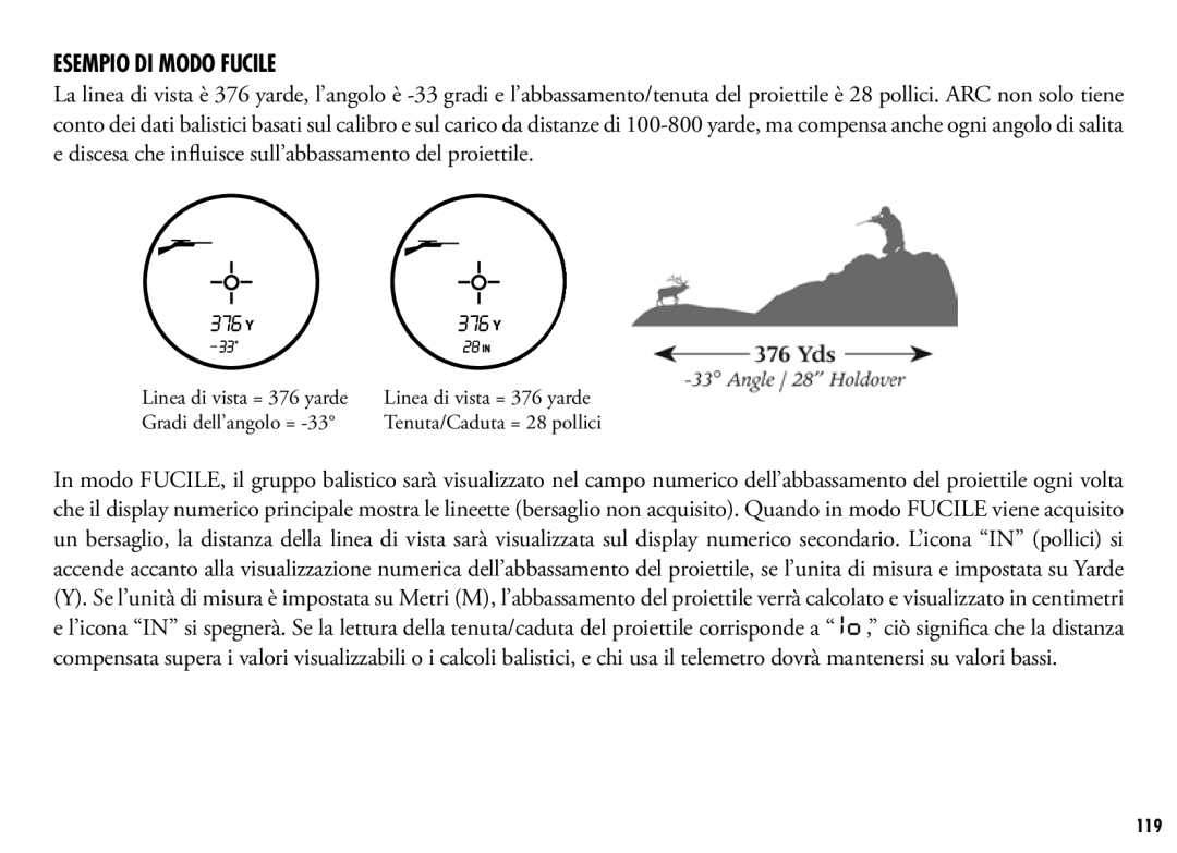 Bushnell 205110 manual Esempio DI Modo Fucile 