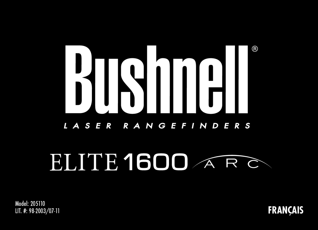 Bushnell 205110 manual Français 