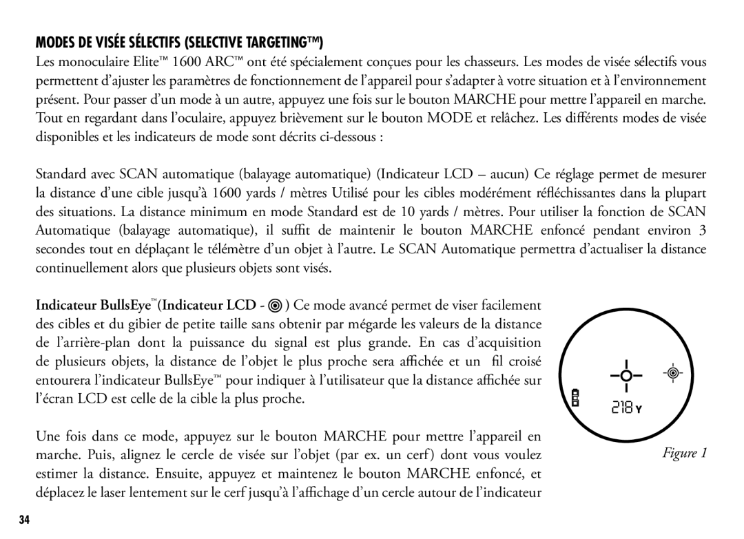 Bushnell 205110 manual Modes DE Visée Sélectifs Selective Targeting, 218 
