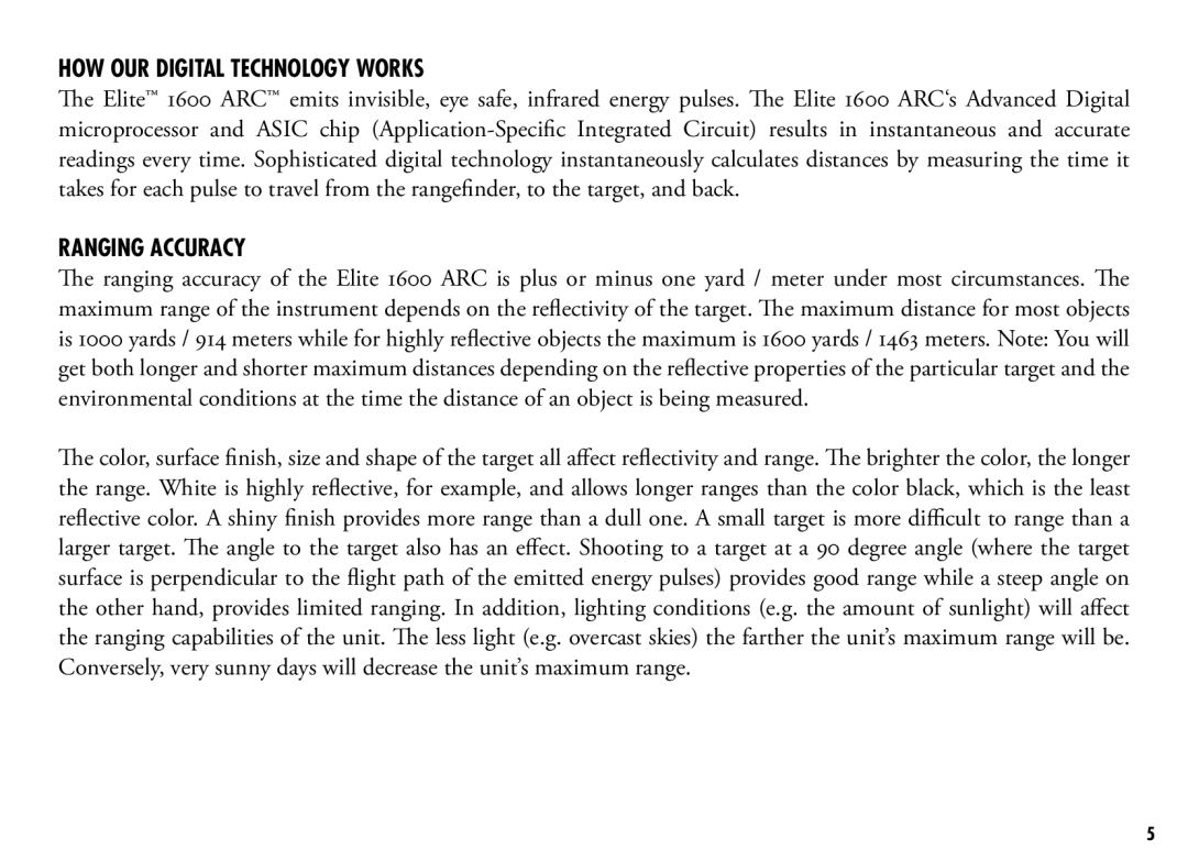 Bushnell 205110 manual HOW OUR Digital Technology Works, Ranging Accuracy 