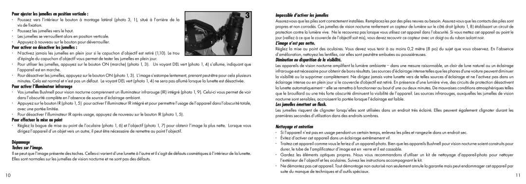 Bushnell 26-1020 instruction manual Taches sur l’image 