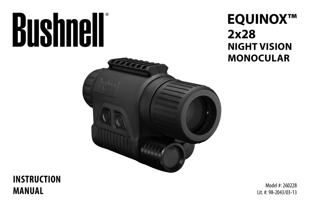 Bushnell 260228 instruction manual Equinox 