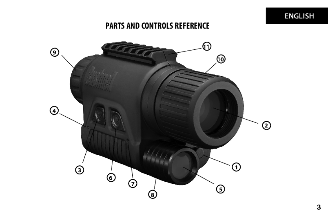 Bushnell 260228 instruction manual Parts and Controls Reference 