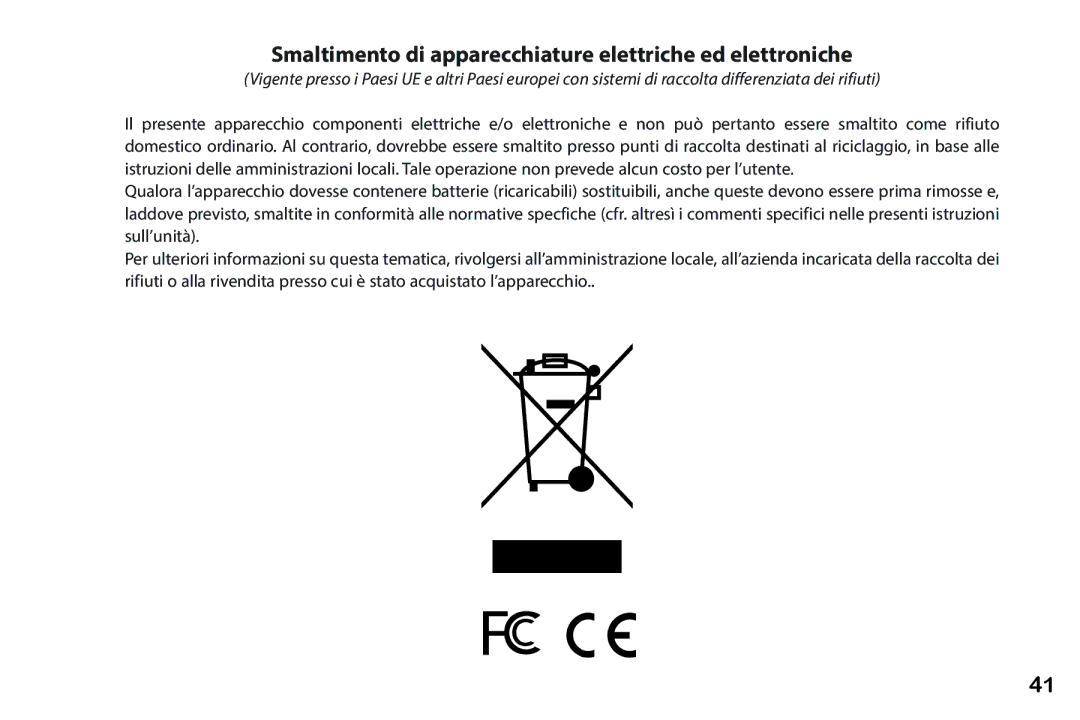 Bushnell 260228 instruction manual Smaltimento di apparecchiature elettriche ed elettroniche 