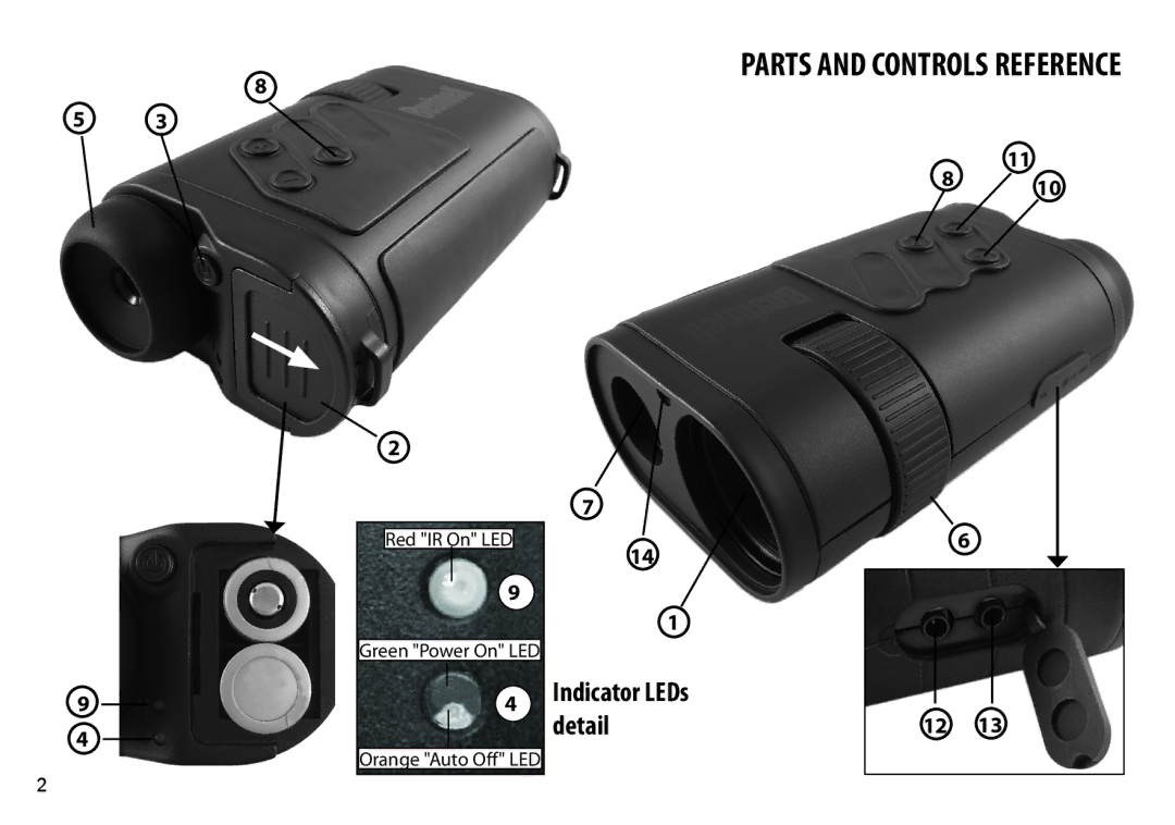 Bushnell 263230CL instruction manual Parts and Controls Reference 