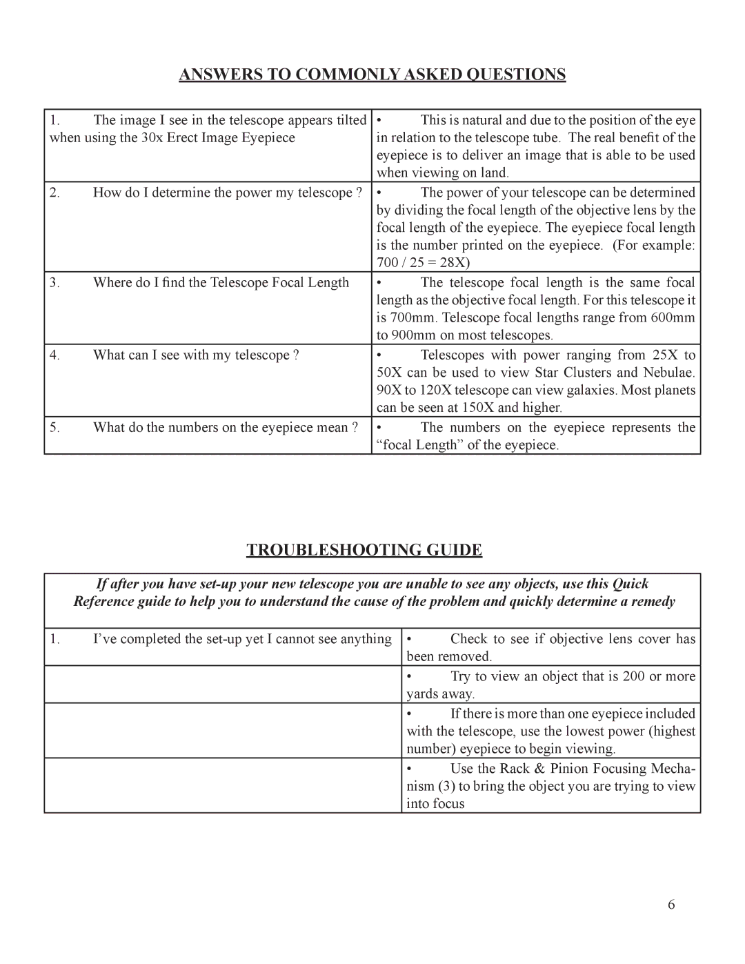 Bushnell 3 REFLECTOR manual Answers to Commonly Asked Questions 