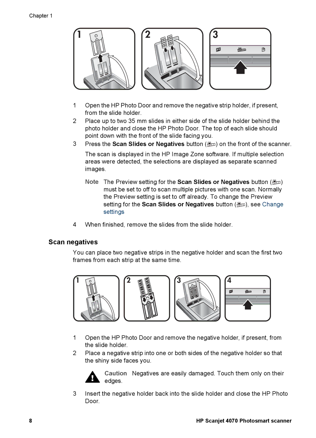 Bushnell 4070 user manual Scan negatives 