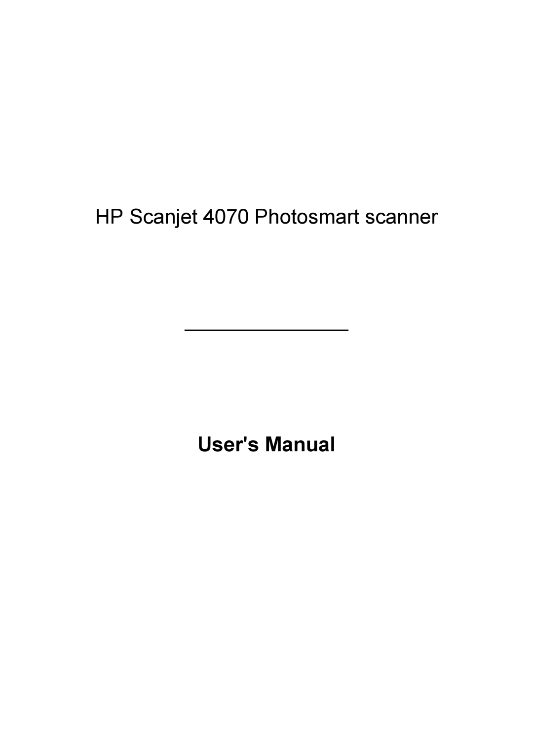 Bushnell user manual HP Scanjet 4070 Photosmart scanner 