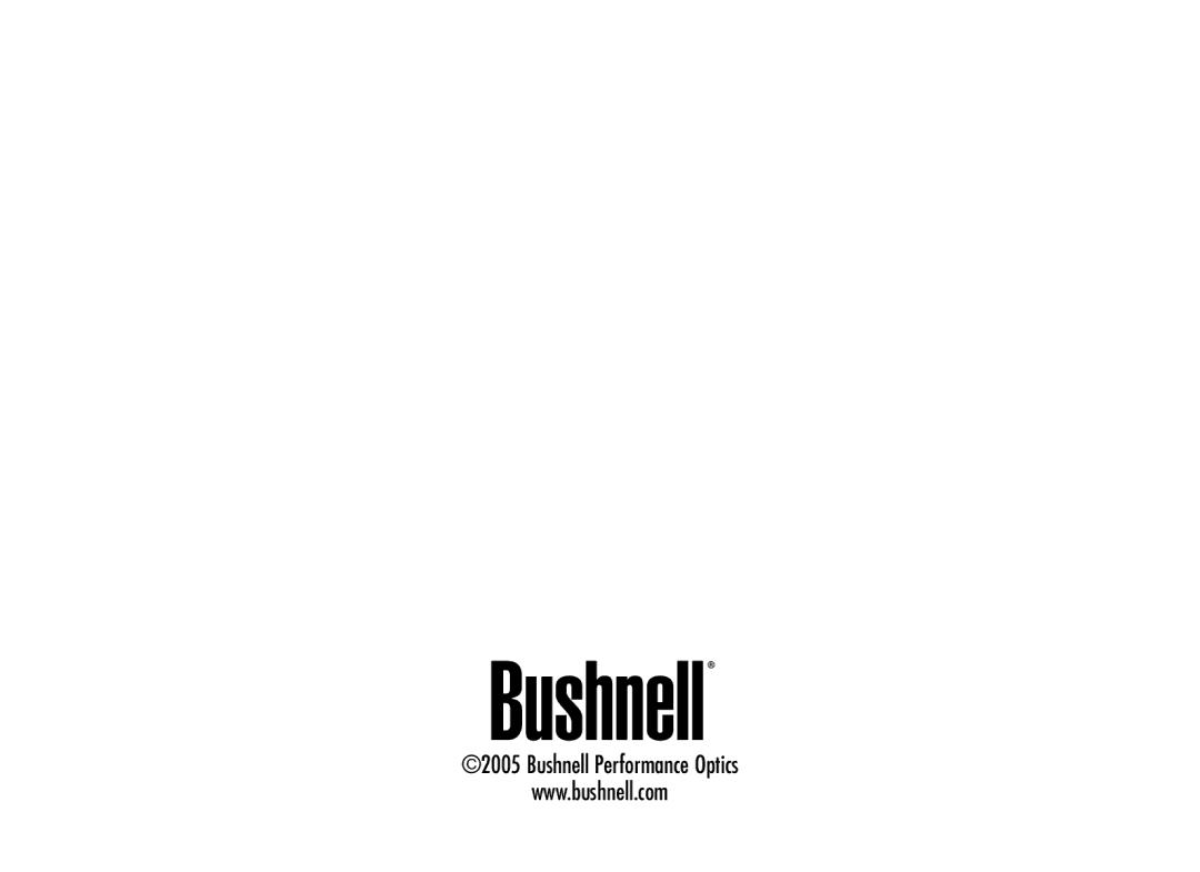 Bushnell 53-0021 instruction manual Bushnell Performance Optics 