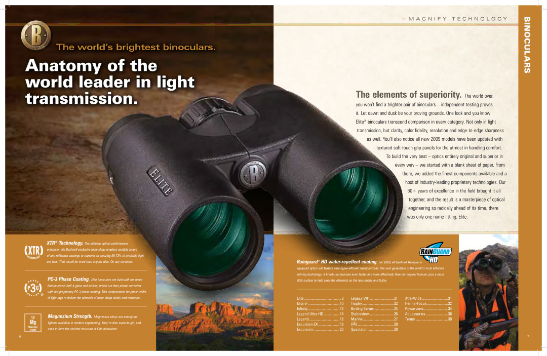 Bushnell 620726 manual Anatomy of the world leader in light transmission 