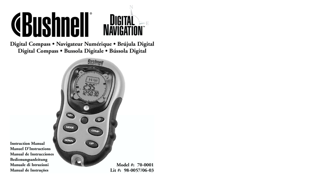 Bushnell 70-0001 instruction manual Model # 