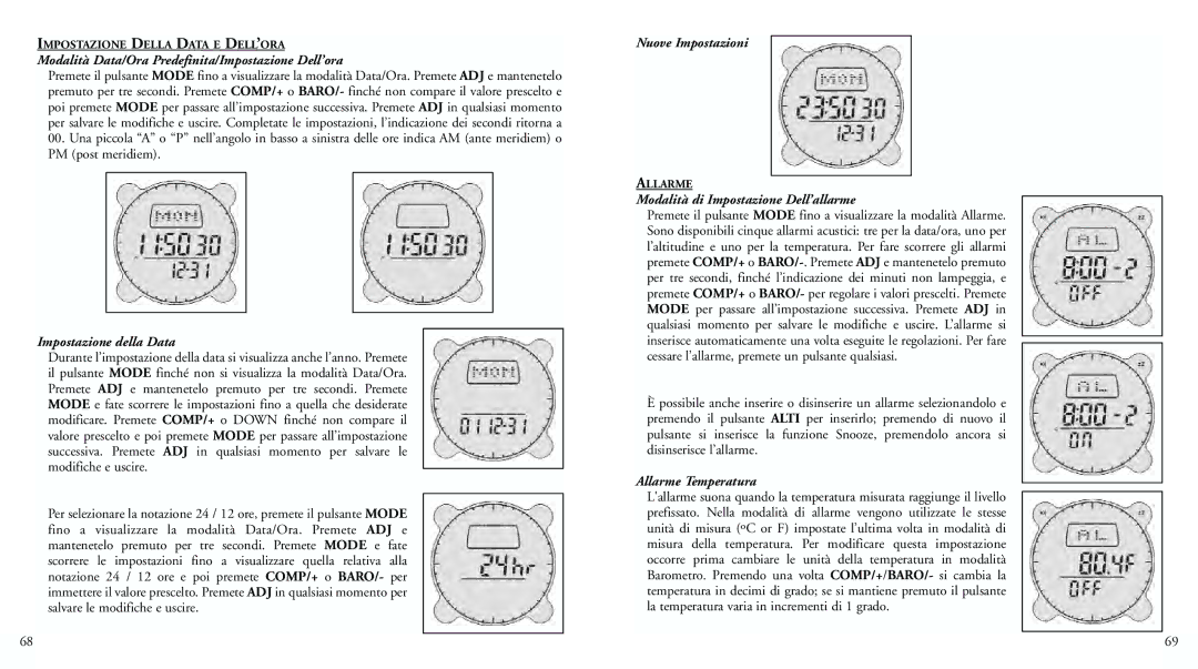 Bushnell 70-0101 Modalità Data/Ora Predefinita/Impostazione Dell’ora, Impostazione della Data, Nuove Impostazioni 