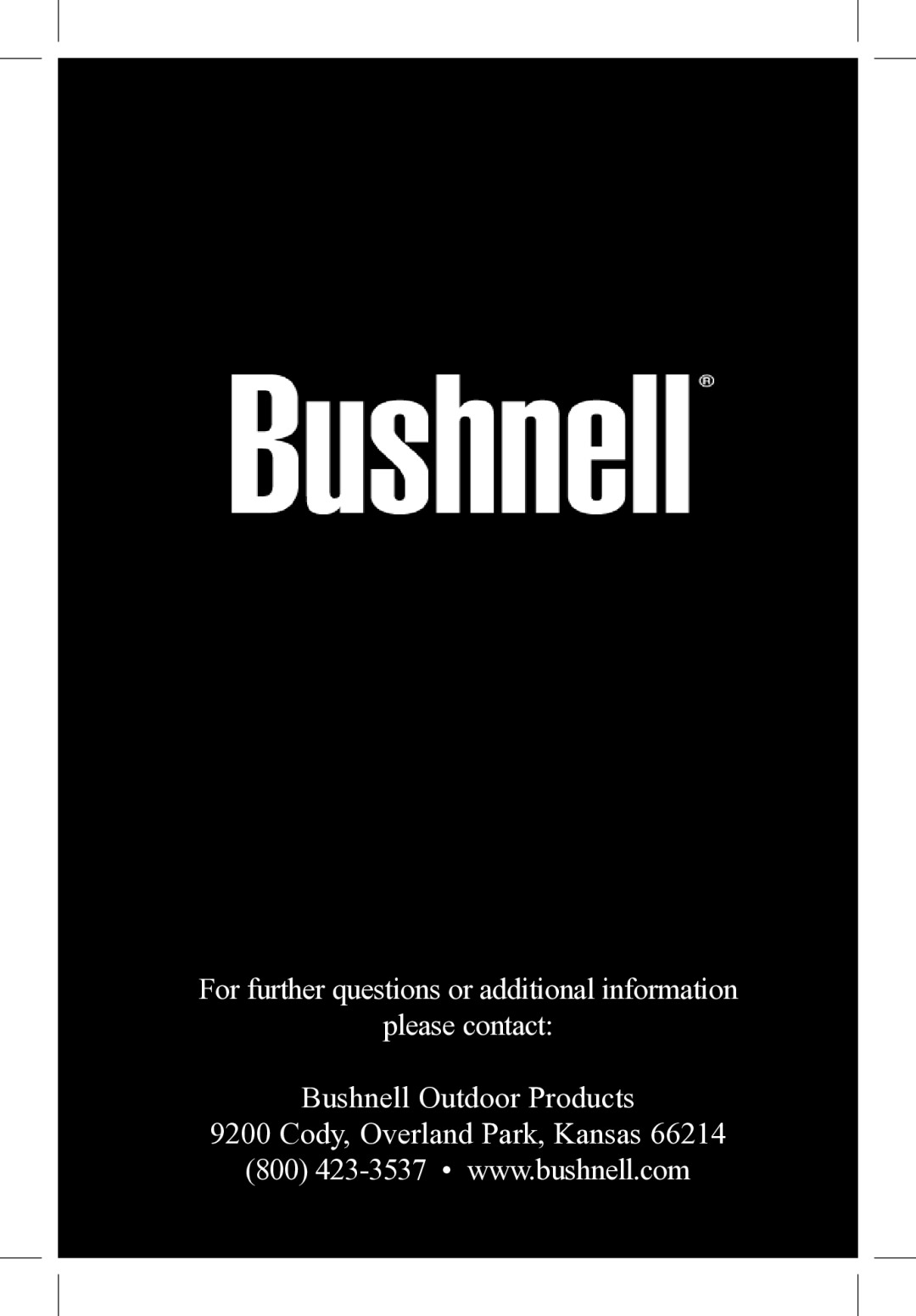 Bushnell 730132A manual 