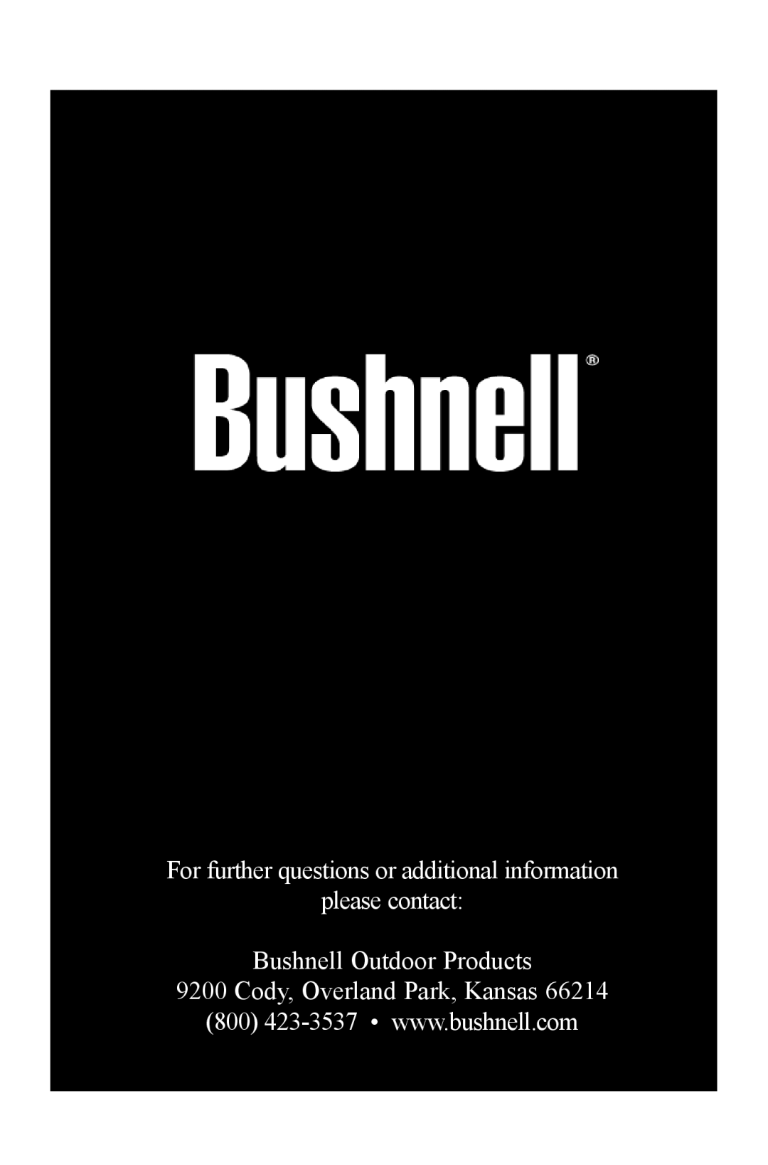 Bushnell 730132A manual 