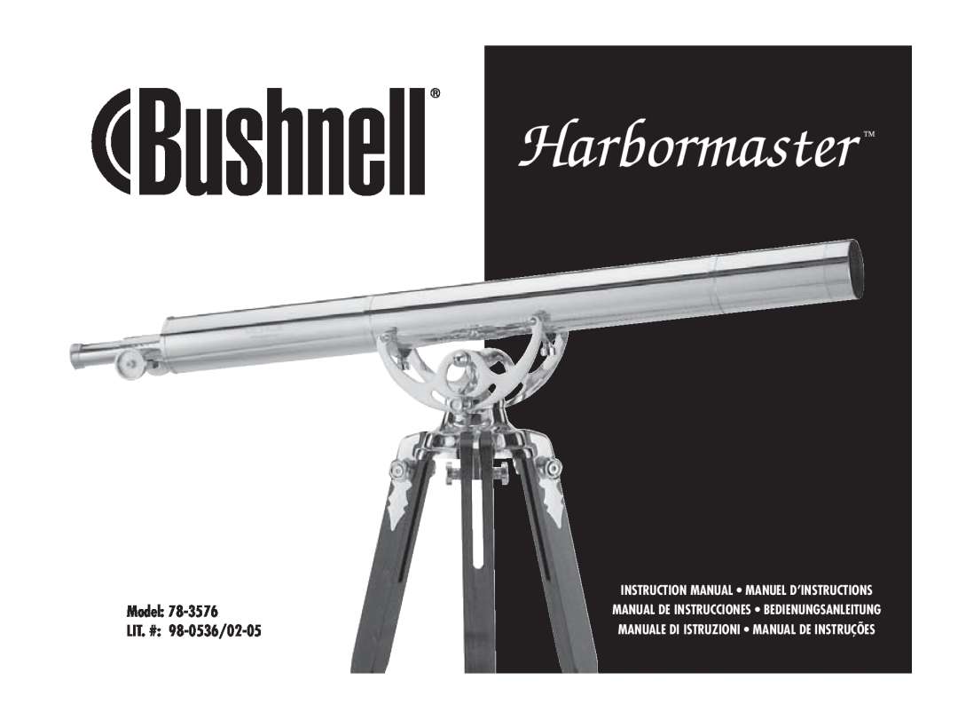 Bushnell instruction manual Model LIT. # 98-0536/02-05, 78-3576 6LIM.indd, 1/28/05 40251 PM 