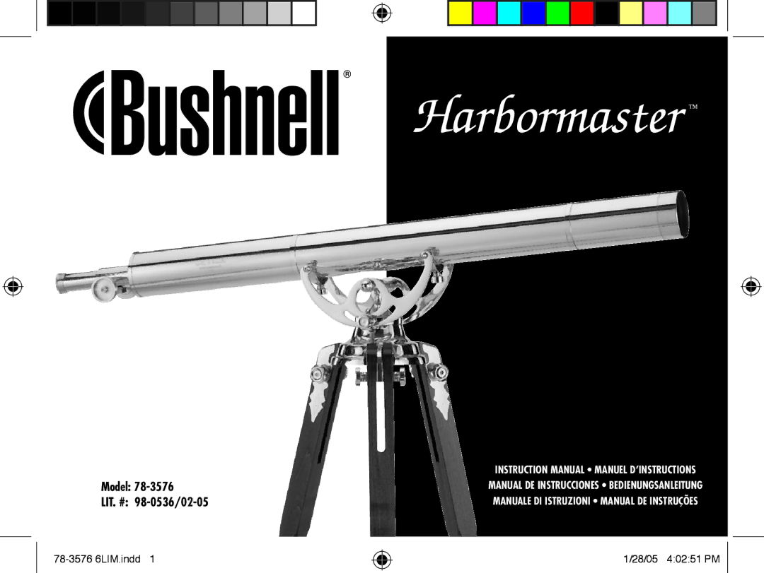 Bushnell 78-3576 instruction manual Model LIT. # 98-0536/02-05 