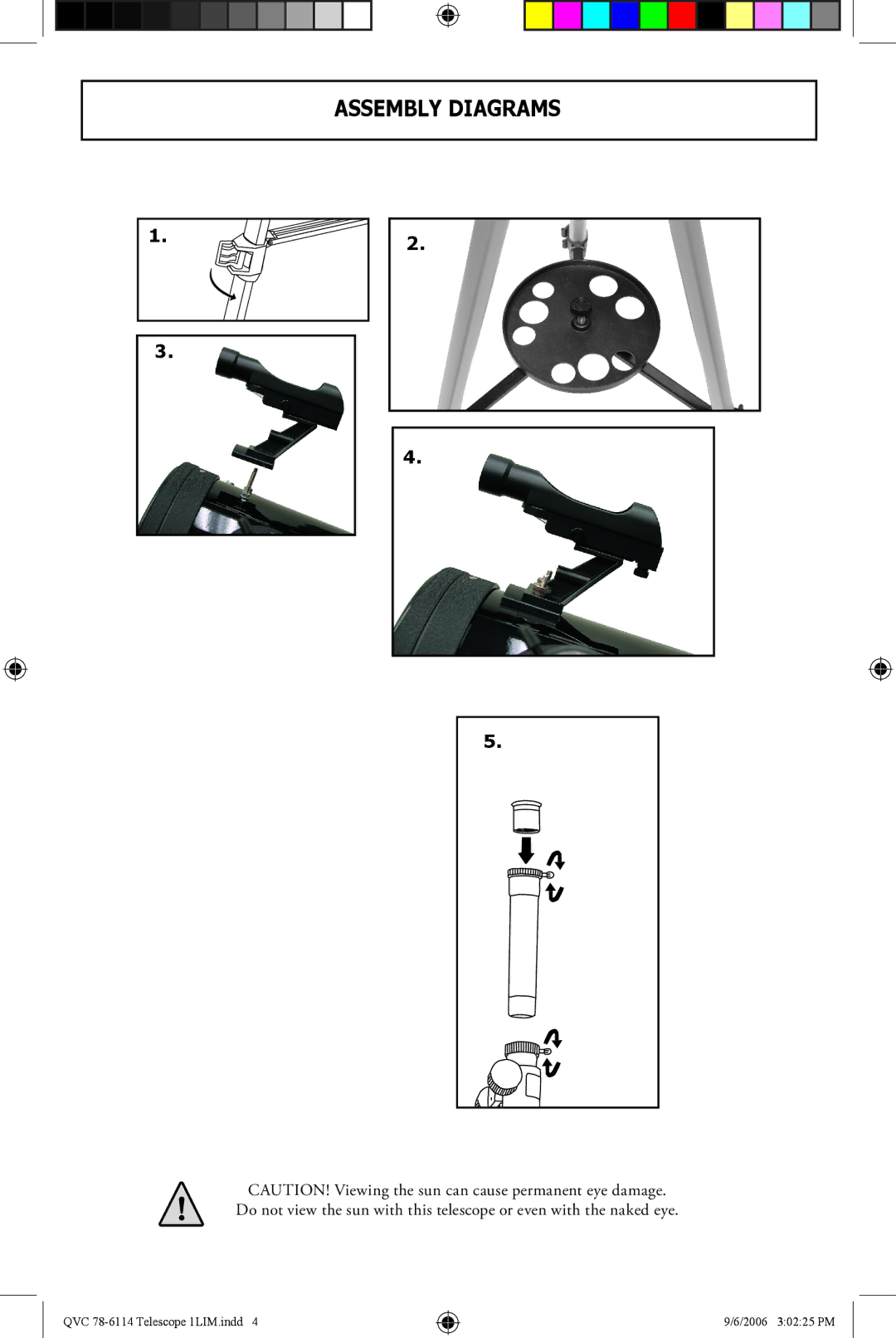 Bushnell 78-6114 instruction manual Assembly Diagrams 