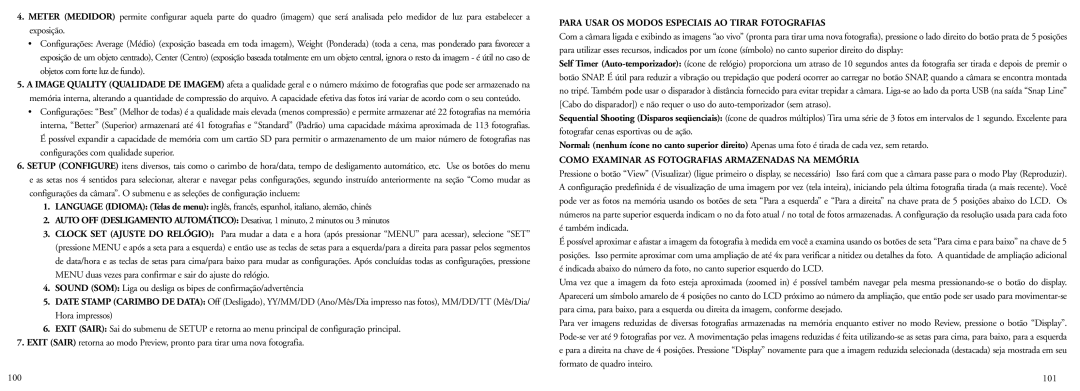 Bushnell 78-7351 Para Usar OS Modos Especiais AO Tirar Fotografias, Como Examinar AS Fotografias Armazenadas NA Memória 