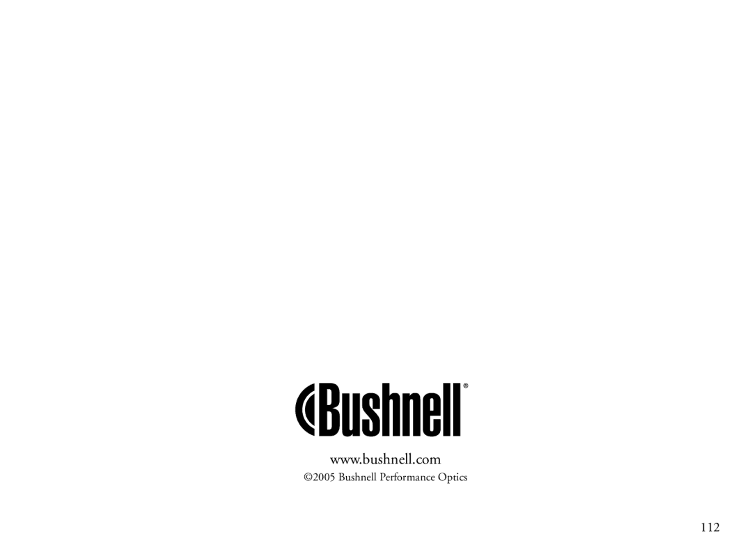 Bushnell 78-7351 manual 112 