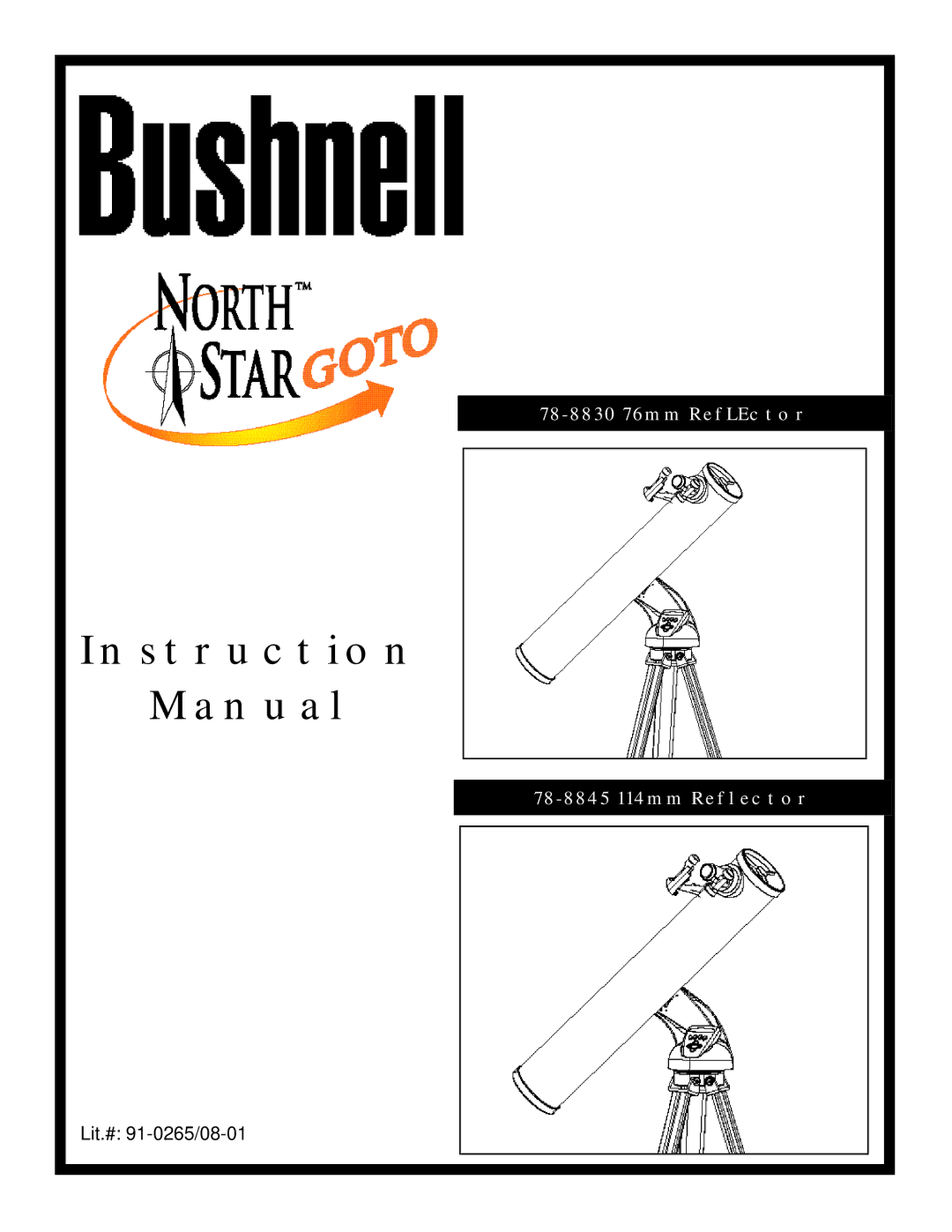 Bushnell 78-8830 instruction manual Instruction Manual 