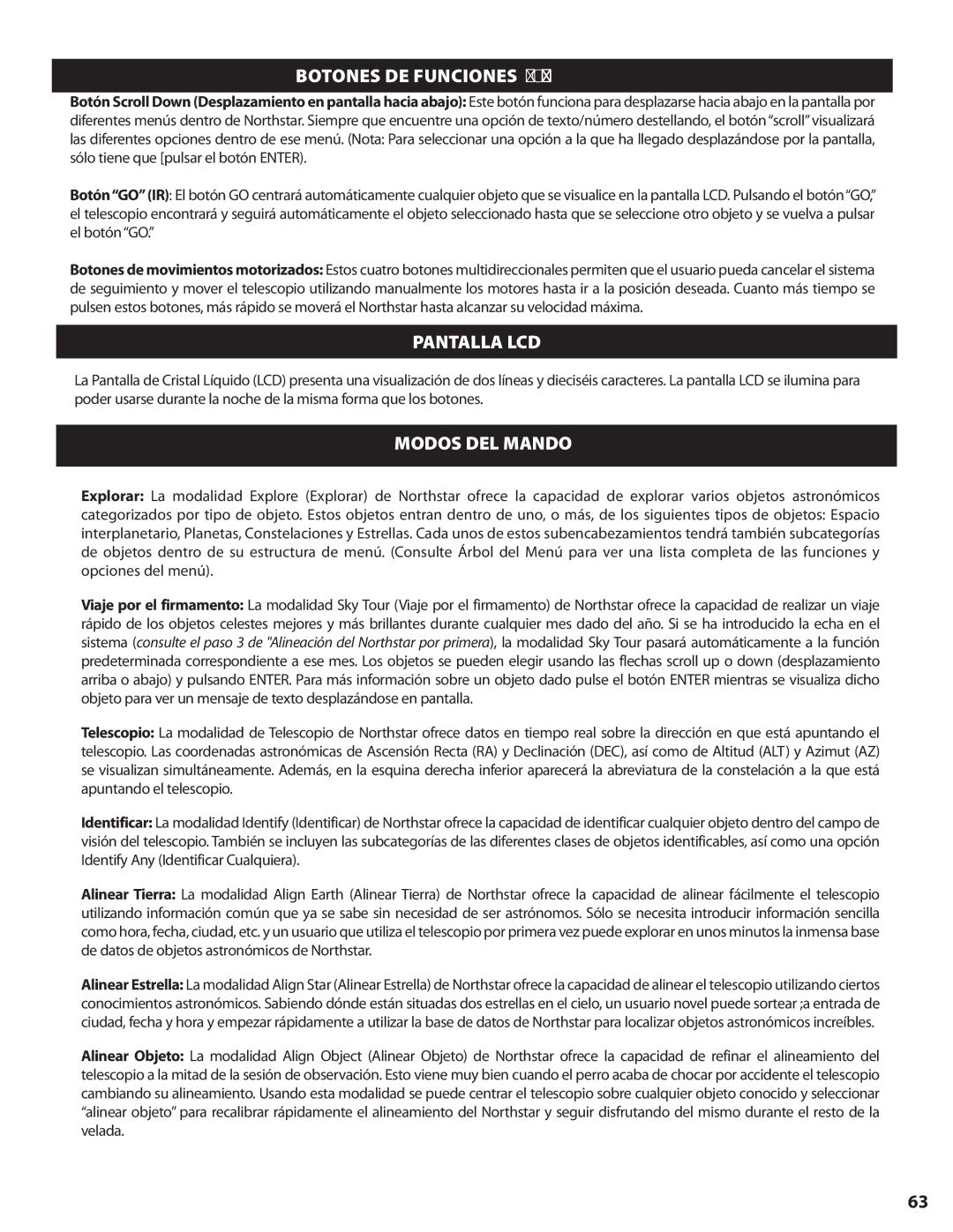 Bushnell 78-8840 instruction manual Botones DE Funciones Continúacion, Pantalla LCD, Mmodos DEL Mando 