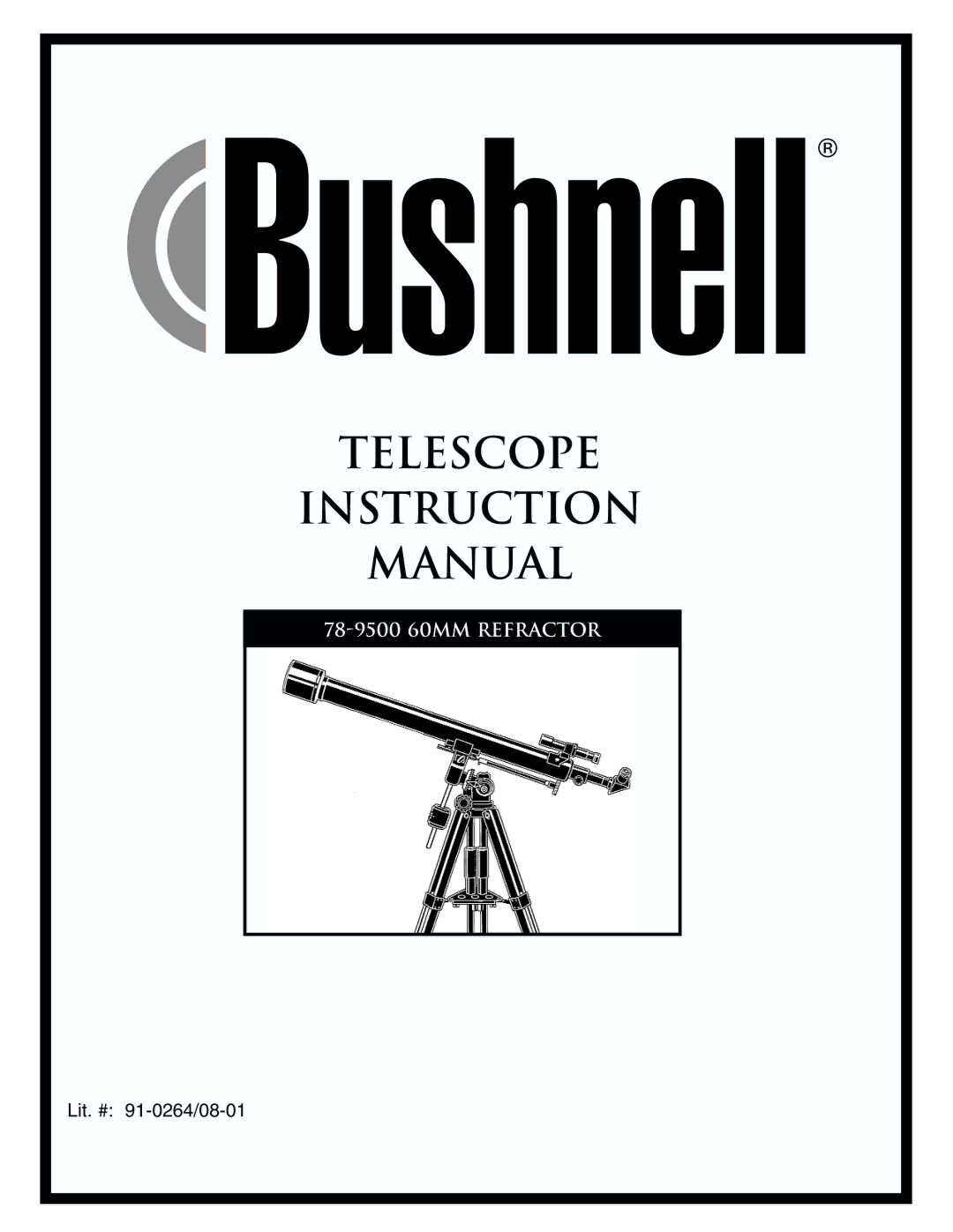 Bushnell 78-9500 instruction manual Telescope Instruction Manual 