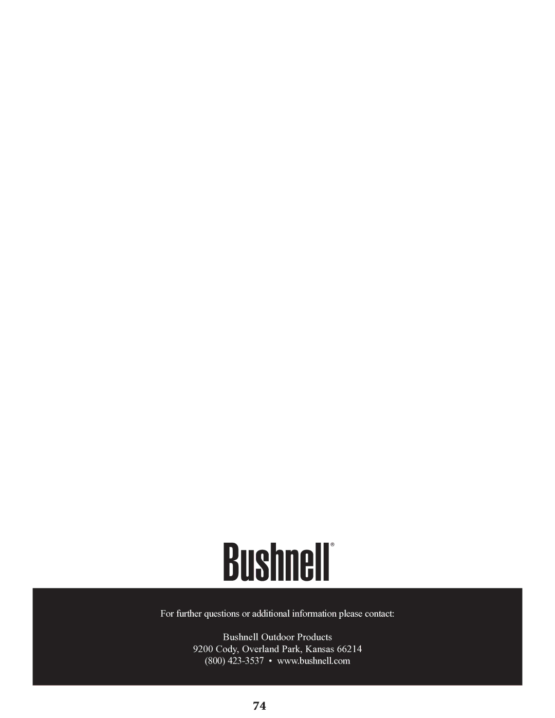 Bushnell 78-9970, 78-9945, 78-9930 instruction manual 