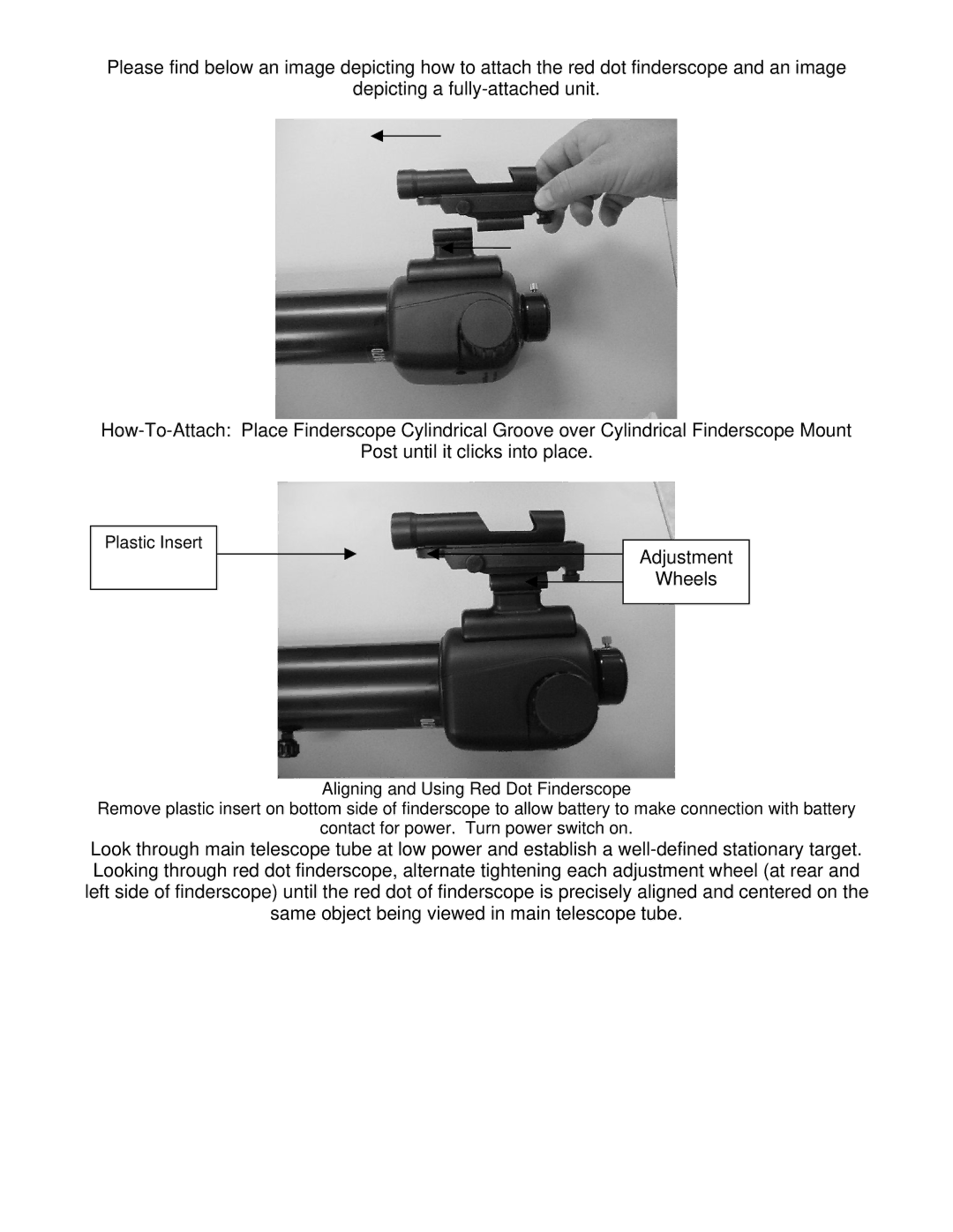 Bushnell 78.9565 manual Adjustment Wheels 