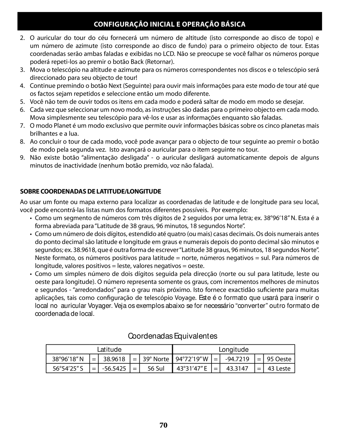 Bushnell 789946, 789971, 789961, 78993 instruction manual Coordenadas Equivalentes, Sobre Coordenadas de Latitude/Longitude 