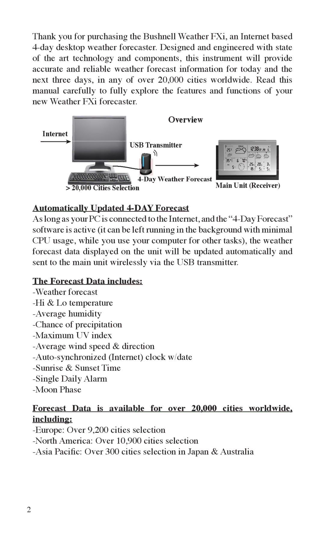 Bushnell 960040 instruction manual Overview 