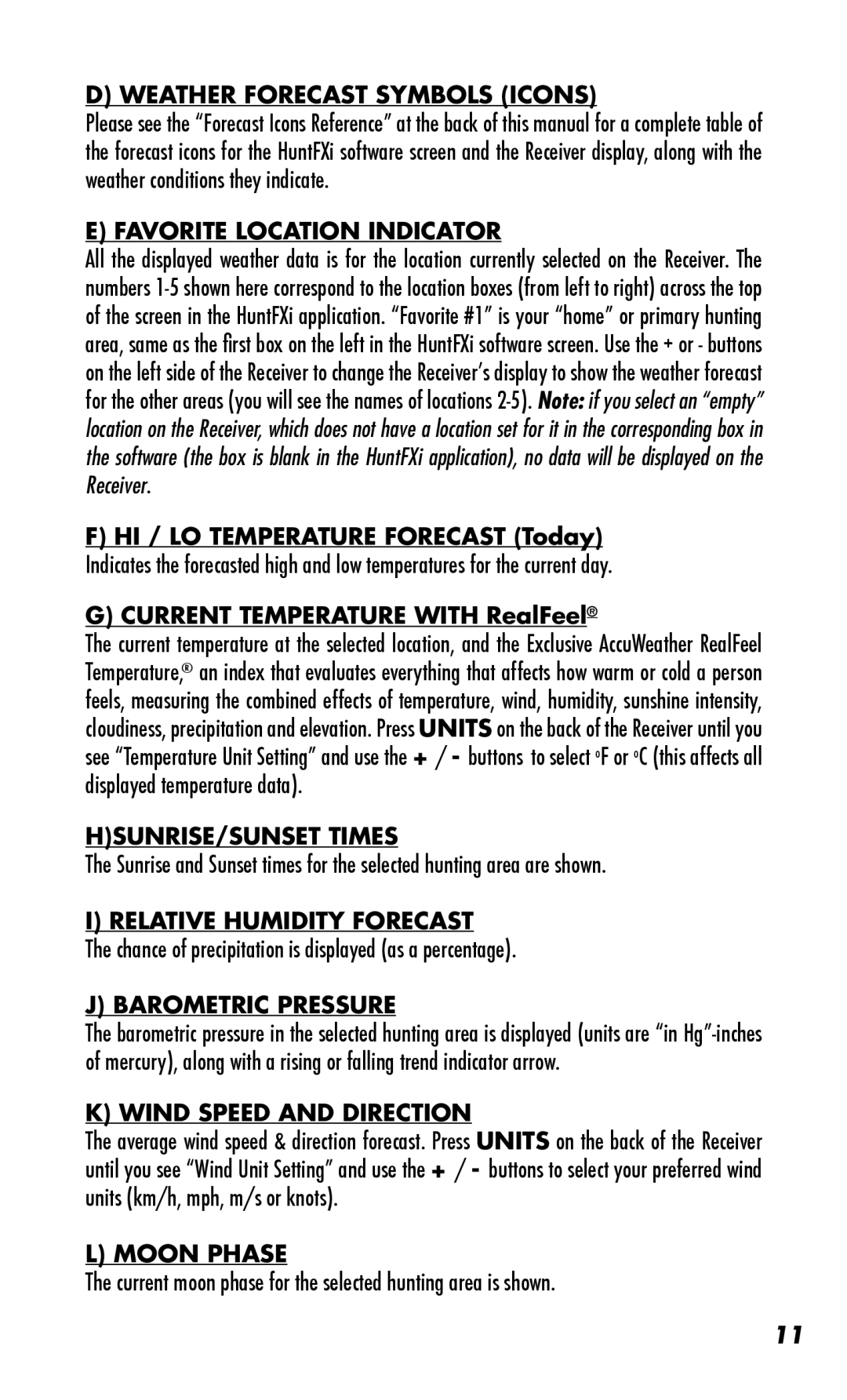 Bushnell 960072C Weather Forecast Symbols Icons, Favorite Location Indicator, HSUNRISE/SUNSET Times, Barometric Pressure 