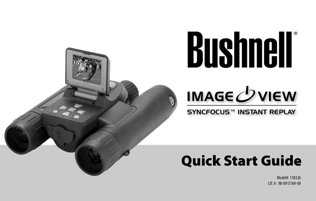 Bushnell 98-0917/04-09 quick start Quick Start Guide 