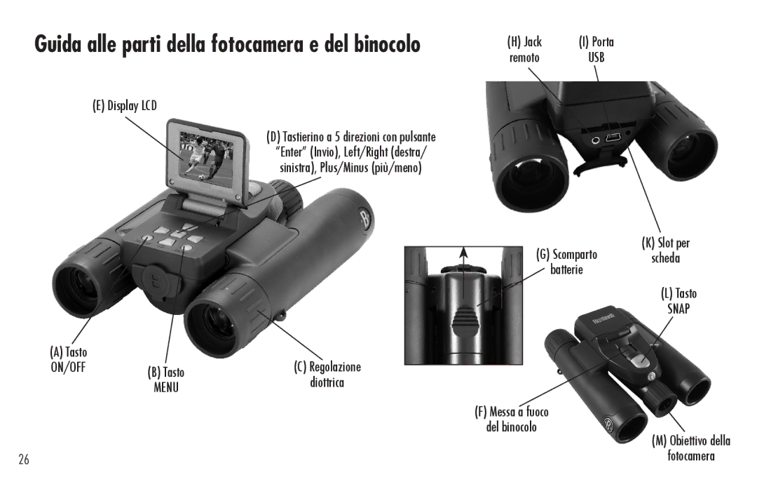 Bushnell 98-0917/04-09 quick start Display LCD, Scheda, Tasto 