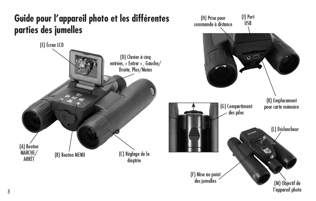 Bushnell 98-0917/04-09 quick start Bouton Menu 