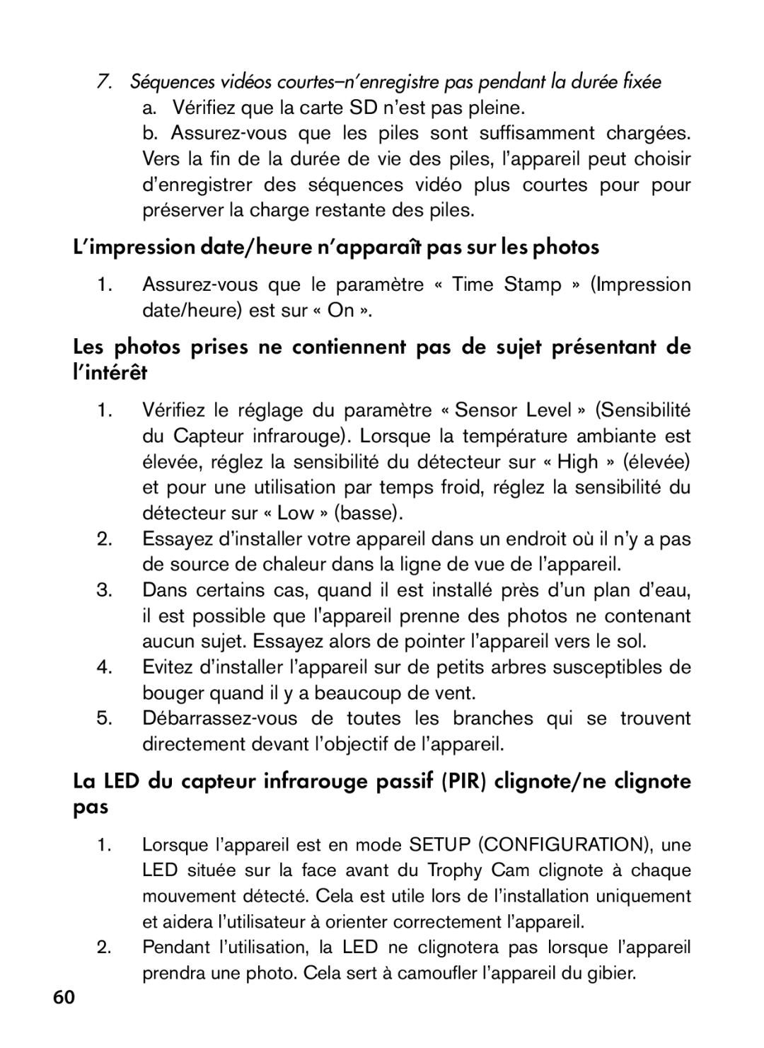 Bushnell 98-1559 / 1-10 instruction manual ’impression date/heure n’apparaît pas sur les photos 