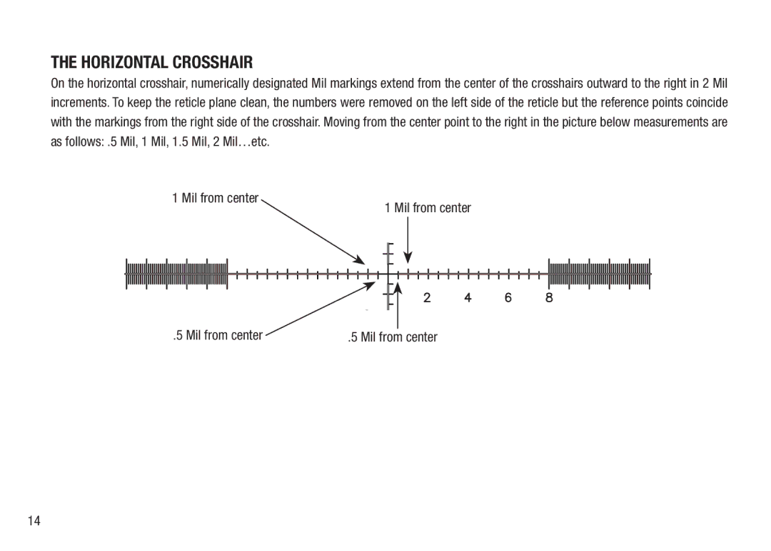 Bushnell 98-2293/05-12 manual Horizontal Crosshair 