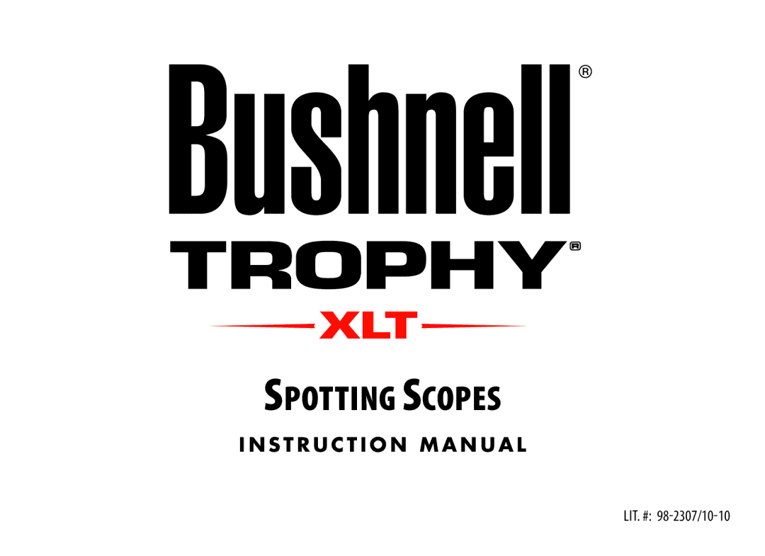 Bushnell 98-2307/10-10 instruction manual Spotting Scopes 