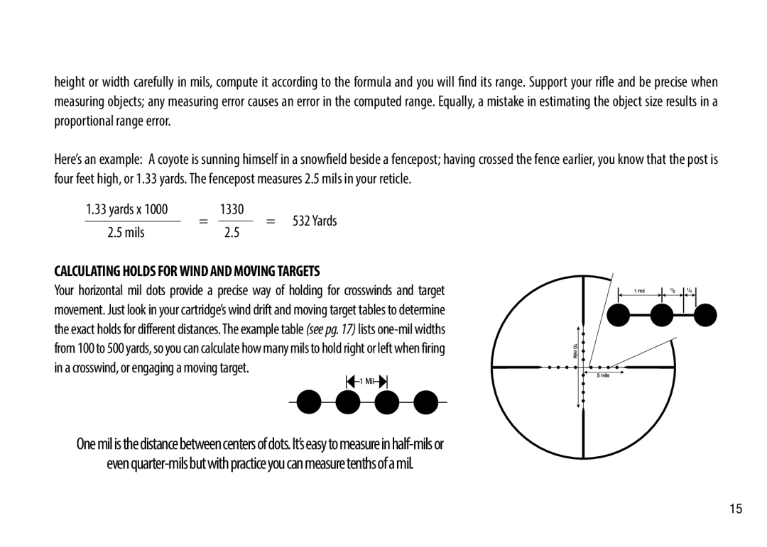 Bushnell BTR-MIL, BTR-2, BTR-1 manual Calculating Holds for Wind and Moving Targets 