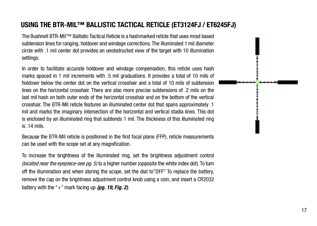 Bushnell BTR-1, BTR-MIL, BTR-2 manual 