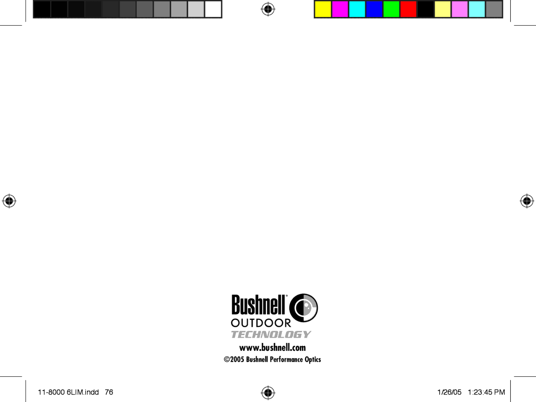 Bushnell Nov-00 instruction manual 11-8000 6LIM.indd 26/05 12345 PM 