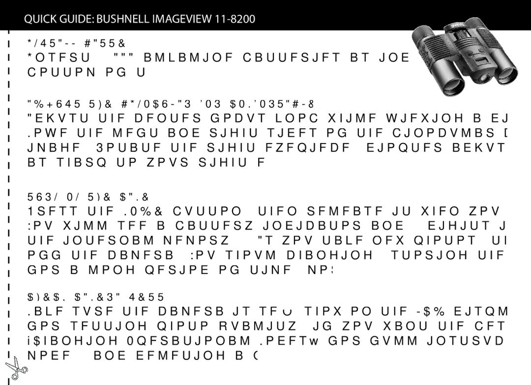 Bushnell Nov-00 manual Quick Guide Bushnell Imageview, Adjust the Binocular for Comfortable Viewing 