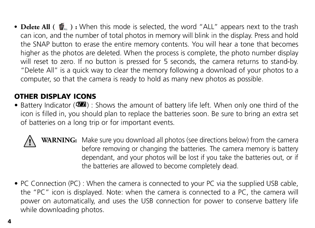 Bushnell Nov-00 manual Other Display Icons 